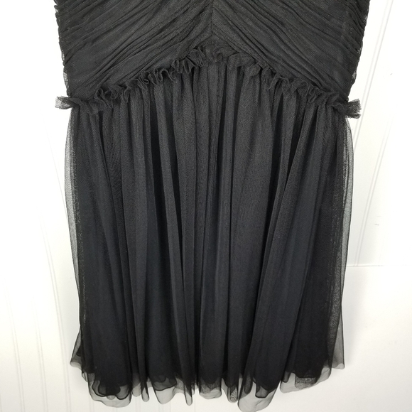 Vera Wang Black Evening Gown Size 0 Sleeveless Whimsigoth Fairy Glamorous Fitted - Picture 15 of 16